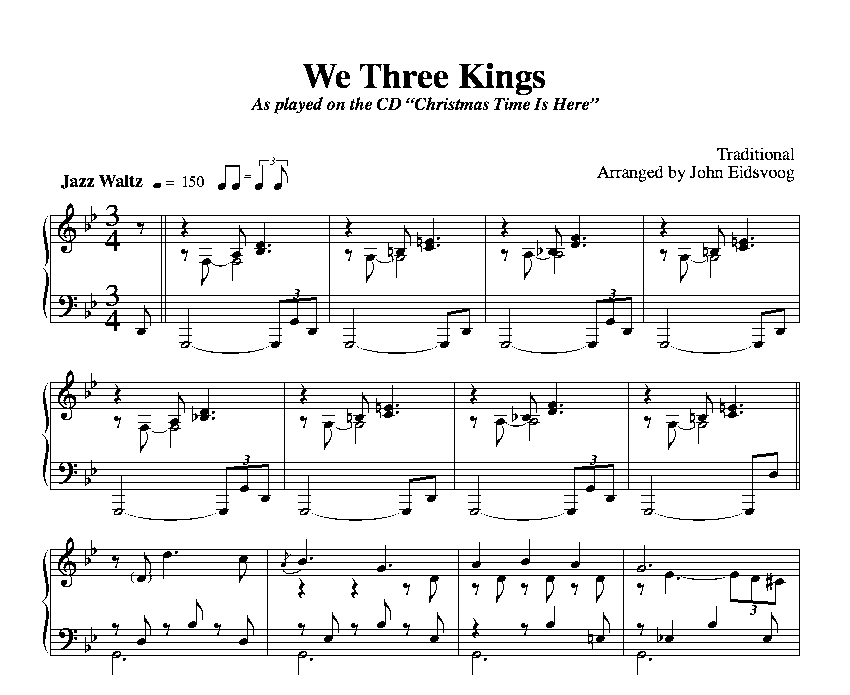 We Three Kings sheet music <b>(FREE)</b>